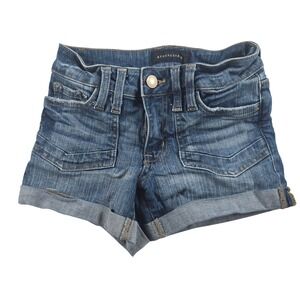 Aeropostale Denim Shorts Womens 00 Blue Low Rise Cuffed Stretch Casual Summer